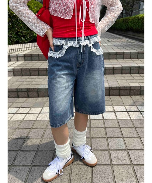 lace half pants レース lace half pants