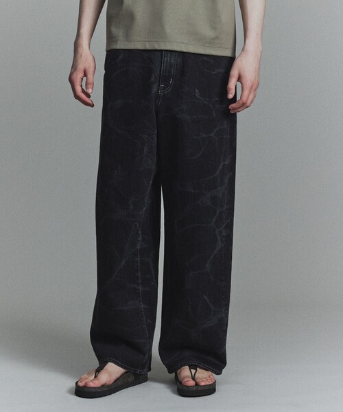 PUBLIC TOKYO ジーンズ DENIM アート柄リラックスワイド メンズ