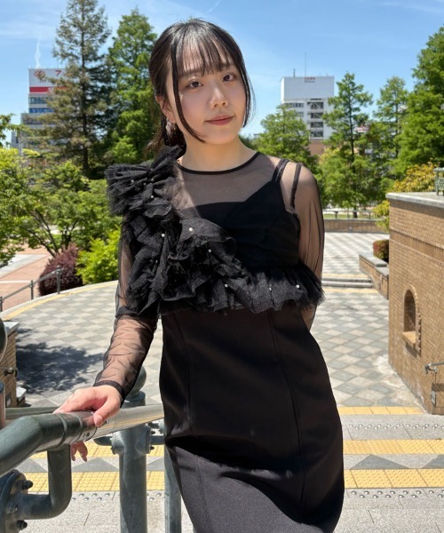ドレス 「ANDRESD」pearl bustier dress「パールビスチェドレス