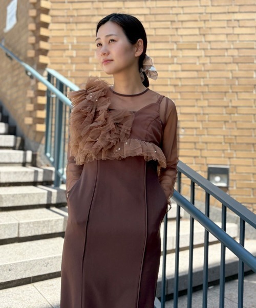 DONOBAN ドレス 「ANDRESD」pearl bustier dress「パール
