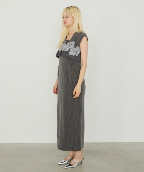 スーツ・フォーマル・ドレス pinstripe sleeveless bustier dress ANDRESD ドレス pinstripe sleeveless bustier dress / ピン