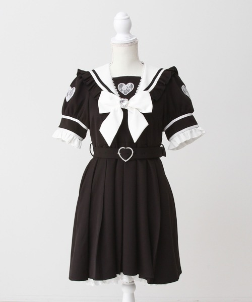 DearMyLove ワンピース DearMyLove ワンピース ハートレースリボンセーラーワンピース