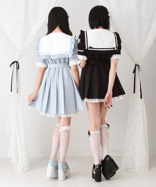 Dear My Love ワンピース 新品 DearMyLove ワンピース ハートレースリボンセーラーワンピース
