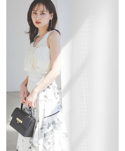 tシャツ リボンディテールカットプルオーバー レディース SNIDEL tシャツ リボンディテールカットプルオーバー レディース