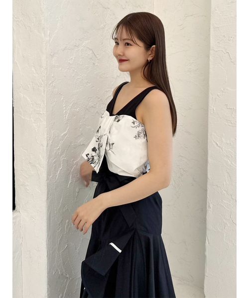 tシャツ リボンディテールカットプルオーバー レディース SNIDEL tシャツ リボンディテールカットプルオーバー レディース