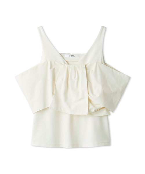 tシャツ リボンディテールカットプルオーバー レディース SNIDEL tシャツ リボンディテールカットプルオーバー レディース