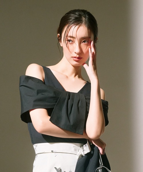 tシャツ リボンディテールカットプルオーバー レディース SNIDEL tシャツ リボンディテールカットプルオーバー レディース