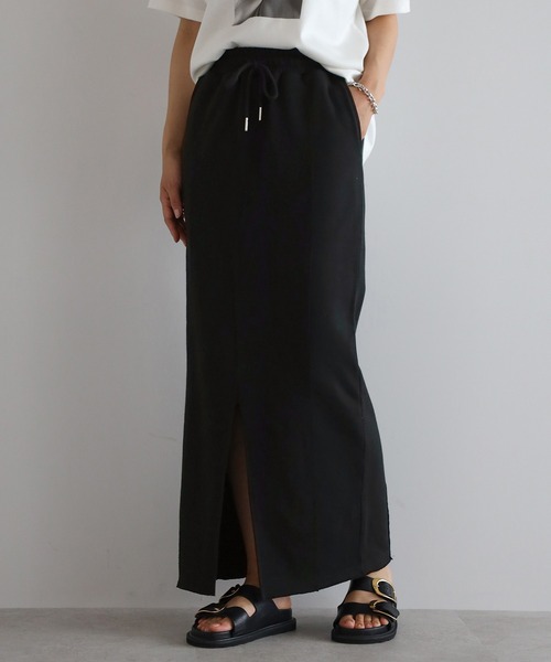 ENC ロング スカート front slit sweat skirt / フロントスリット