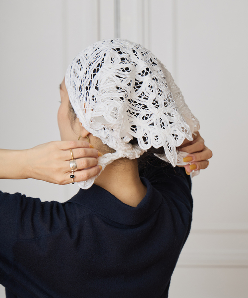 IENA LA BOUCLE バテンレースバブーシュカ IENA LA BOUCLE スカーフ バンダナ 「追加」IENA バテンレース