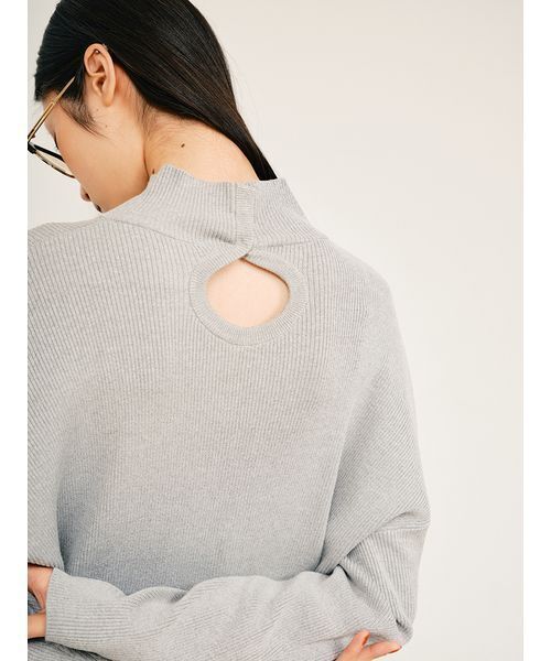 null.（ヌル） ニット セーター オーバーハイネックニットトップス
