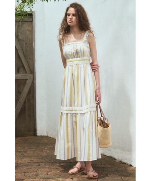 ワンピース Hazel Dress タックティアードドレスの画像
