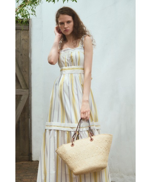 ワンピース Hazel Dress タックティアードドレスの画像