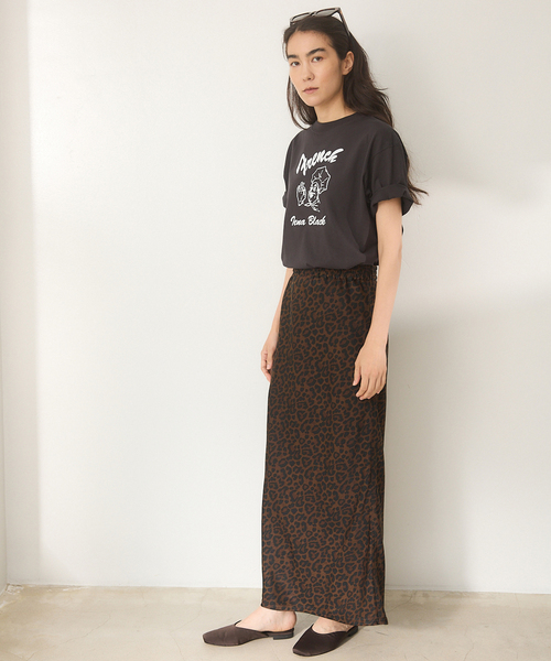 イエナ IENA BLACK レオパードスカート 34 2025AW IENA（イエナ） スカート BLACK レオパードスカート : ZOZOTOWN Yahoo