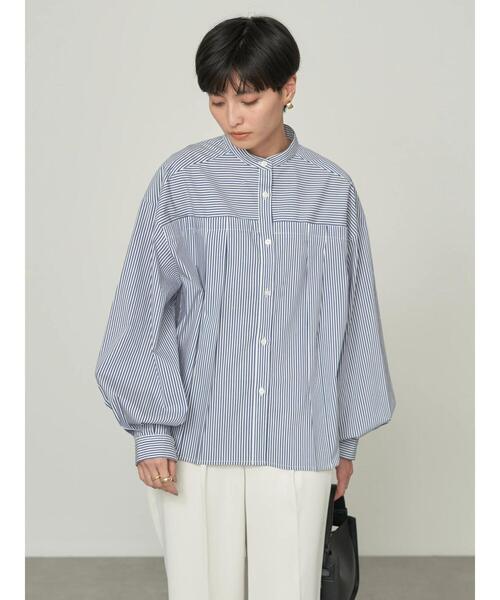 「AMERICAN HOLIC」 長袖ブラウス L ブルー レディース_画像4