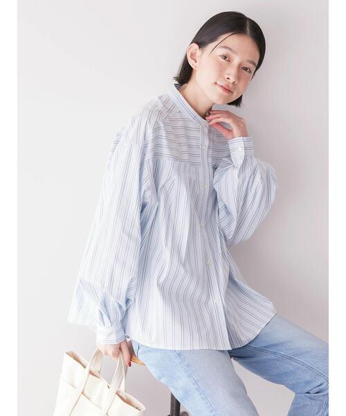 「AMERICAN HOLIC」 長袖ブラウス L ブルー レディース_画像5