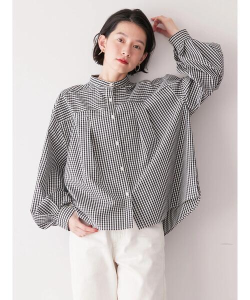 「AMERICAN HOLIC」 長袖ブラウス L ブルー レディース_画像8