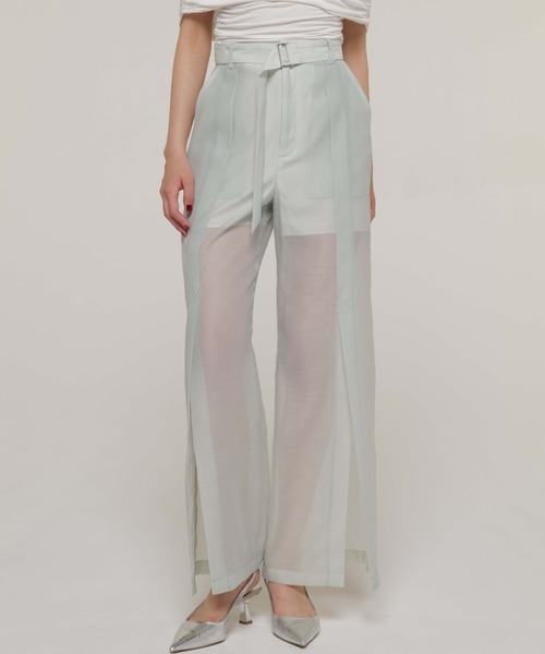 JOSE MOON（ジョゼムーン） ワイドパンツ パンツ CROSS SLIT SHEER