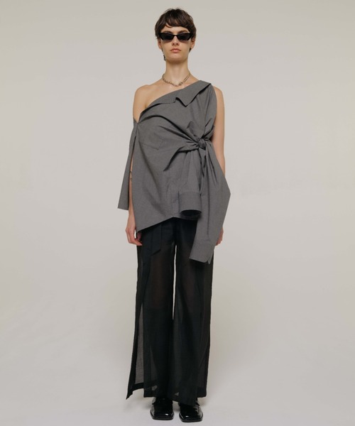 JOSE MOON（ジョゼムーン） パンツ CROSS SLIT SHEER PANTS/クロス