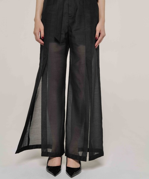 JOSE MOON（ジョゼムーン） ワイドパンツ パンツ CROSS SLIT SHEER