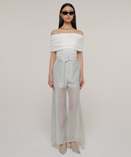 JOSE MOON（ジョゼムーン） パンツ CROSS SLIT SHEER PANTS/クロス