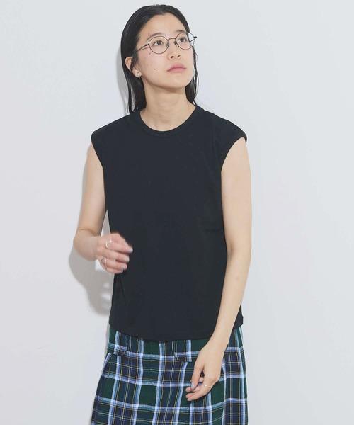 fig London（フィグロンドン） tシャツ _GIZA no sleeve レディース