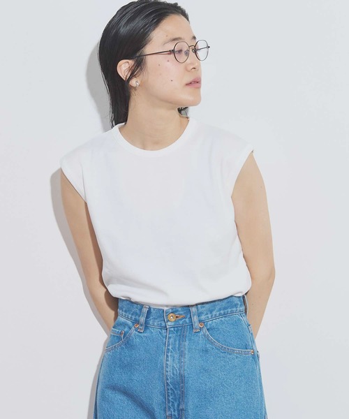 fig London（フィグロンドン） tシャツ _GIZA no sleeve レディース