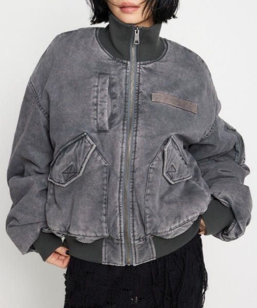 LAGUA GEM chunky pocket ブルゾン LAGUA GEM ma1 ma-1 BIG POCKET COTTON MA-1 レディース