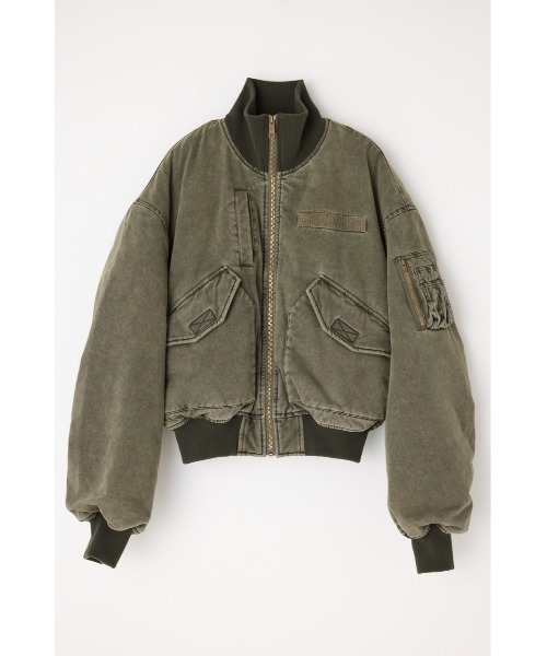 極美品　LAGUA GEM　BIG POCKET　MA-1　R　カーキ　完売品 LAGUA GEM ma1 ma-1 BIG POCKET COTTON MA-1 レディース