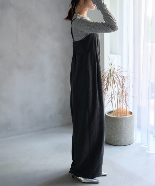 値下げ！新品未使用 CreemaRATAさんダボっとサロペットブラック 長さ選べる❣️RATA❤️絶妙抜け感シルエット❤️大人のダボっと