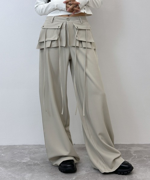 FOLLOWIN（フォロウィン） スラックス パンツ 「3color 」フラップ