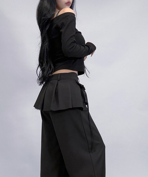 FOLLOWIN（フォロウィン） スラックス パンツ 「3color 」フラップ