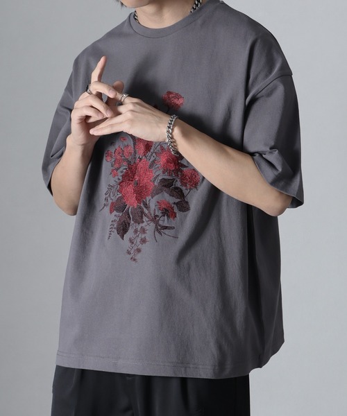 「welise」 半袖Tシャツ S ブラック×ブルー メンズ_画像2