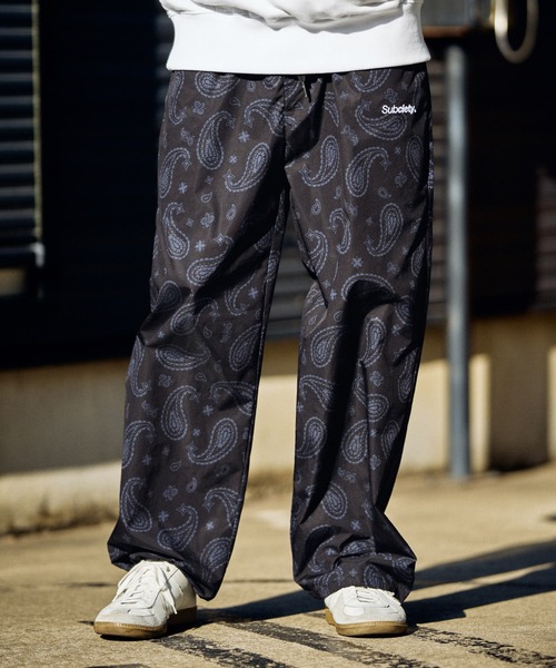 SUBCIETY サブサエティ Patterned pants subciety メンズ パンツ トラウザーズ ワイドパンツ バンダナ柄 総柄パンツ 送料無料 atfpts Subciety（サブサエティ） パンツ Patterned pants メンズ レディース