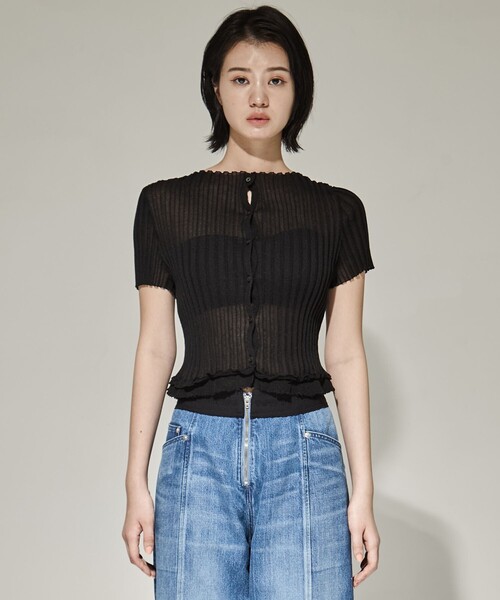 「AKANE UTSUNOMIYA」 ニットカーディガン FREE ライトグレー レディース_画像5