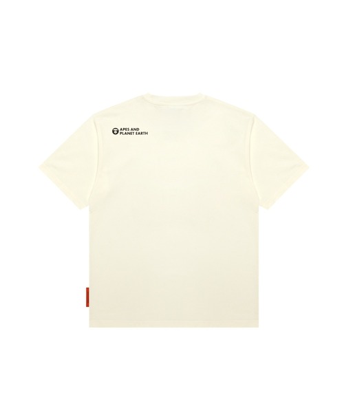 「AAPE BY A BATHING APE」 半袖Tシャツ LARGE アイボリー メンズ_画像4