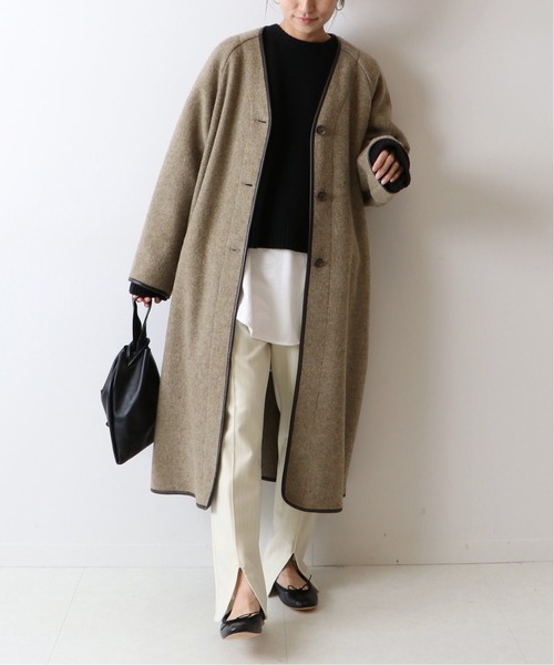 FRAMeWORK（フレームワーク） ノーカラーコート 36 カーキ レディース