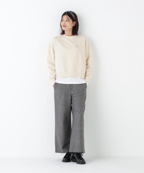 パンツ 「ウォッシャブル/3サイズ展開」ツィードツイルガウチョパンツ レディース_15