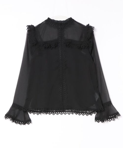 ブラウス シャツ CIARA SHEER LACE SHIRT | CIARA シアー レース シャツ レディースの画像