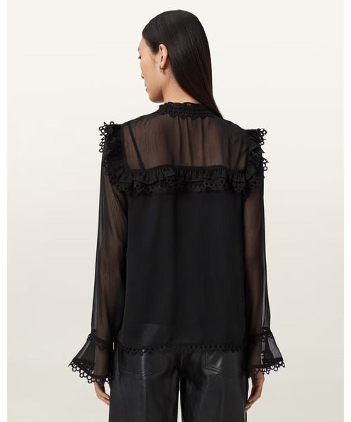 ブラウス シャツ CIARA SHEER LACE SHIRT | CIARA シアー レース シャツ レディースの画像
