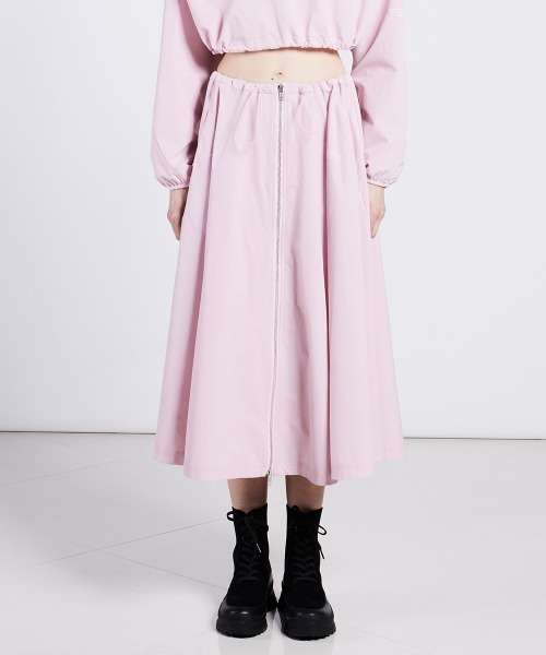 「ESSENTIAL」 フレアスカート 38 ネイビー レディース_画像3