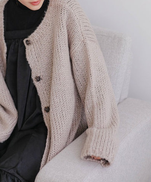 ニット セーター ざっくりニットカーディガン レディース : ZOZOTOWN