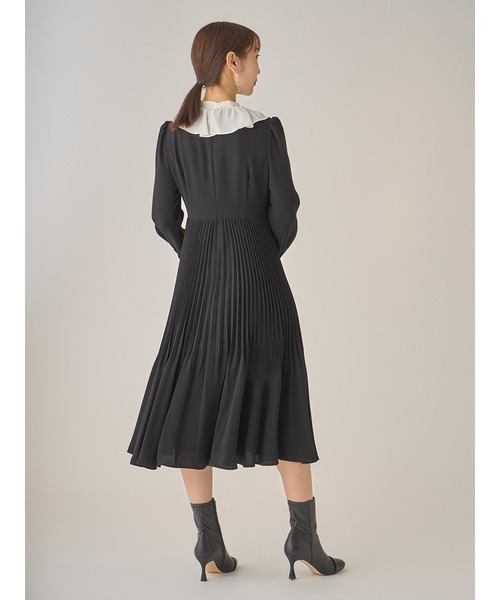 「CELFORD」 長袖ワンピース 36 ネイビー レディース_画像5