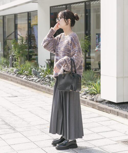 美品✨45R ダンプ プリーツ　スカート　ロングスカート　グレー系　現行 美品✨45R ダンプ プリーツ スカート ロングスカート グレー系 現行