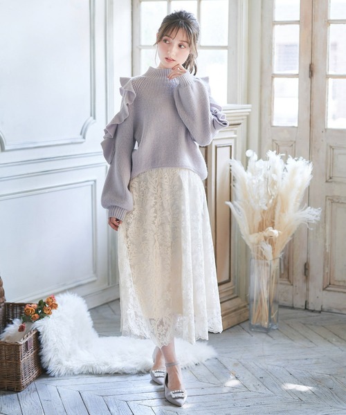 「NOELA」 フレアスカート S ブラウン レディース_画像2