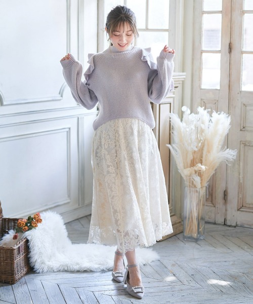 「NOELA」 フレアスカート S ブラウン レディース_画像3