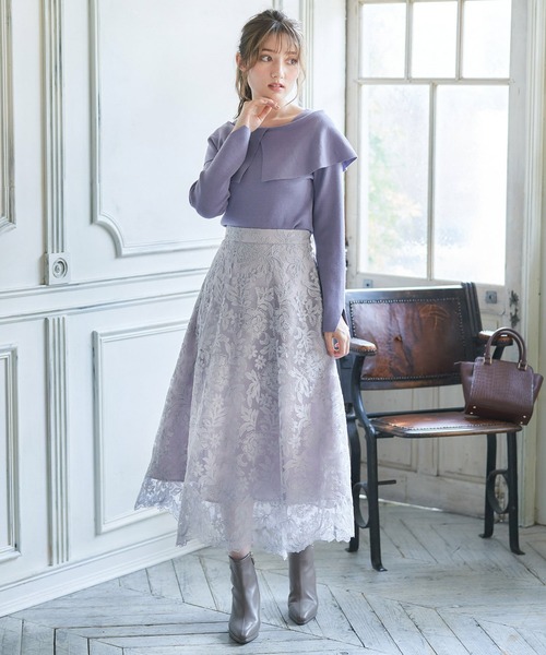 「NOELA」 フレアスカート S ブラウン レディース_画像4