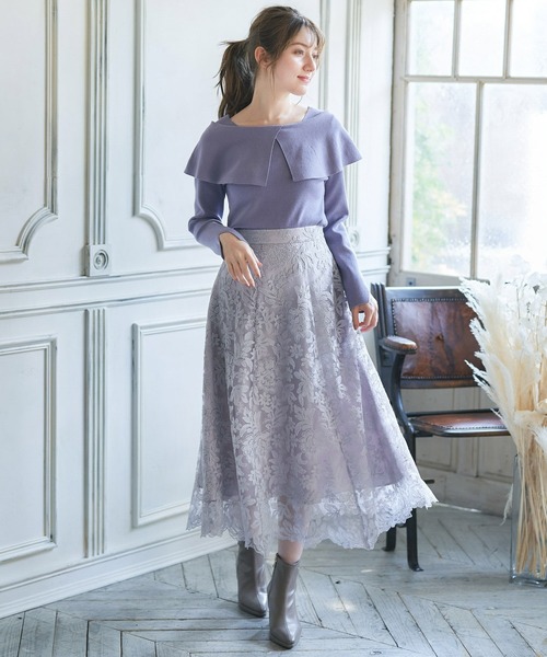 「NOELA」 フレアスカート S ブラウン レディース_画像5