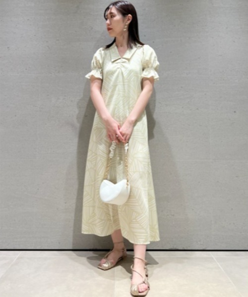 「LILY BROWN」 半袖ワンピース 1 ブルー レディースの画像