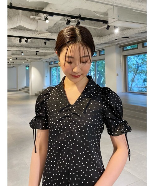 「LILY BROWN」 半袖ワンピース 1 ブルー レディースの画像