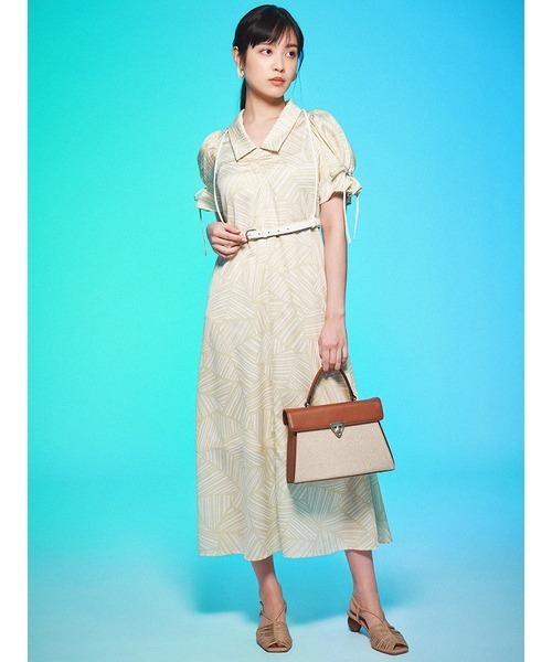 「LILY BROWN」 半袖ワンピース 1 ブルー レディースの画像